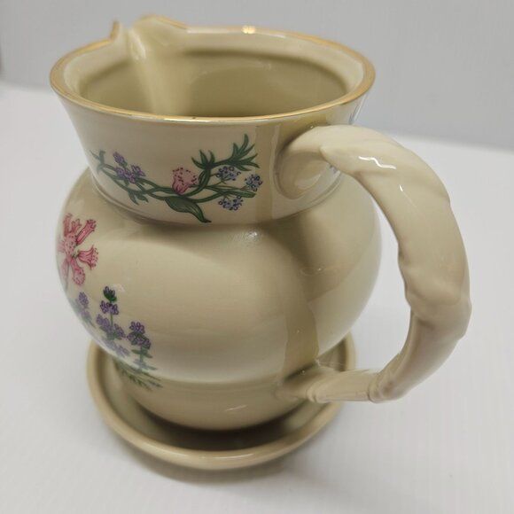 Lenox Spice Garden Collection Jug Flower Pot and Underplate 1995 Fine Porcelain - Picture 5 of 6
